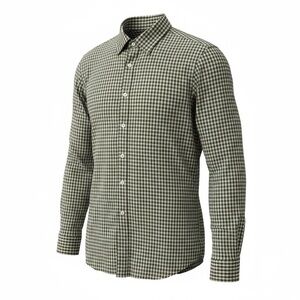 Prada Olive Checkered Button Down Shirt